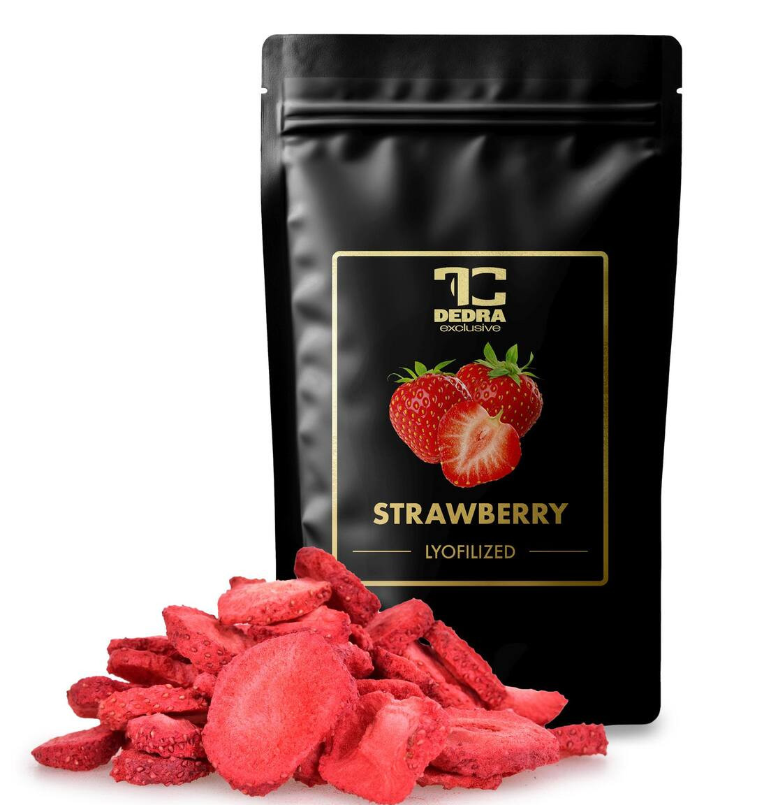 Červené jahody | lyofilizované plátky, ovocie sušené mrazom | 50 g