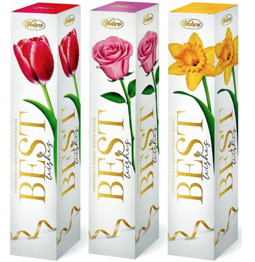 Bonboniéra BEST WISHES - KVETY7 75 g 1ks