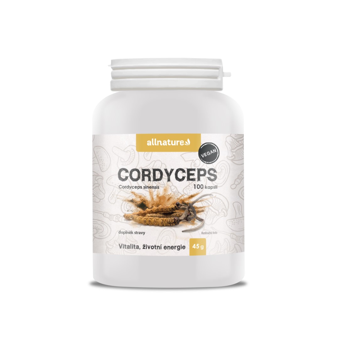 Allnature Cordyceps kapsule 100 cps.