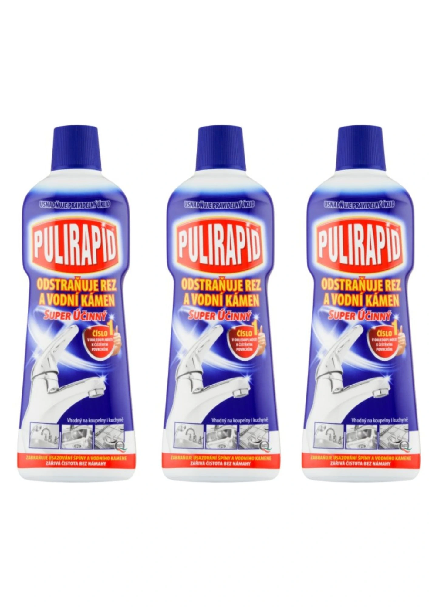 Pulirapid na hrdzu a vodný kameň 3x750ml