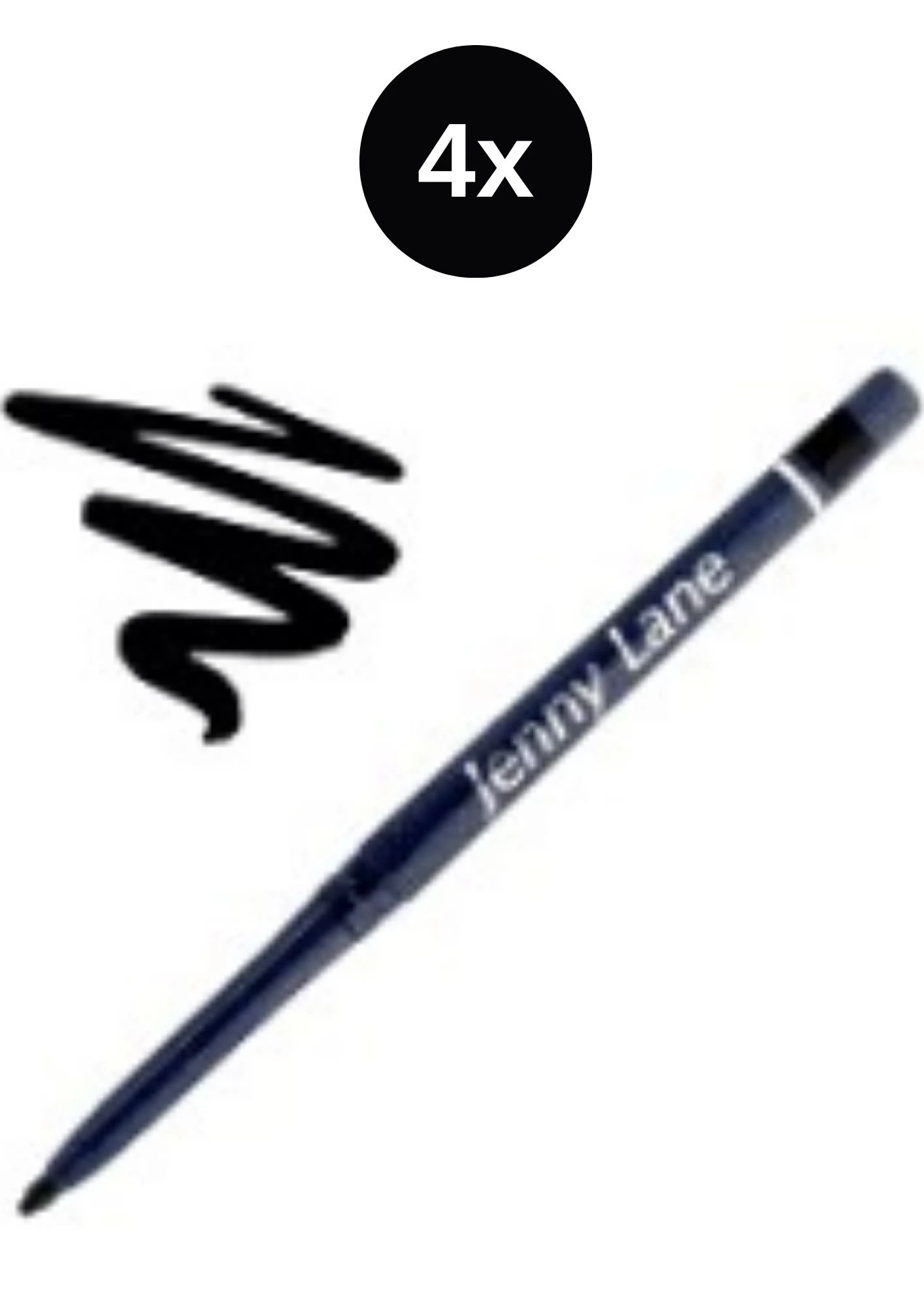 JENNY LANE Čierna ceruzka na oči automatická vysúvacia 4x2g