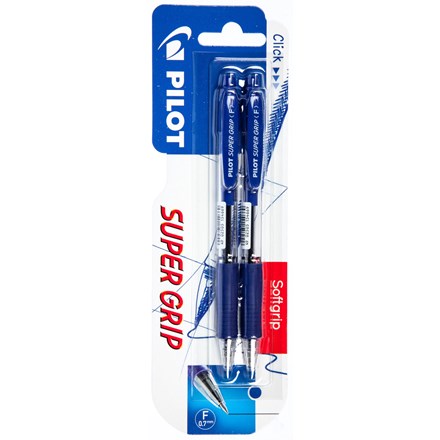 PILOT Super Grip Guľôčkové pero modré 2 ks