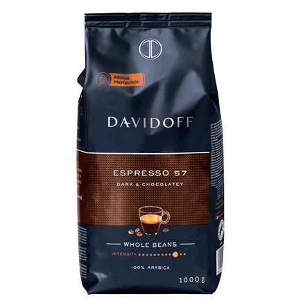 DAVIDOFF Café Espresso 57 Dark&Chocolate Káva zrnková 100% arabica 1 kg