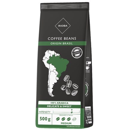 RIOBA Brazil 100% Arabica káva zrno 500 g