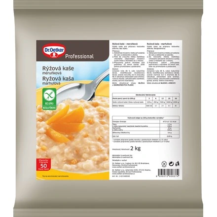 Dr. Oetker Ryžová kaša marhuľa bezlepková 2 kg