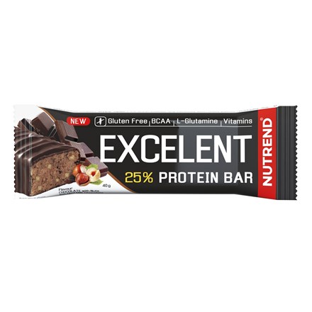 NUTREND Excelent Protein Bar čokoláda oriešky 25% 40 g