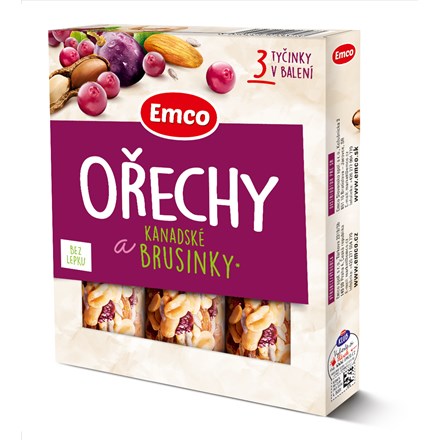 E-shop Emco Tyčinka orechy brusnica 3 x 35 g