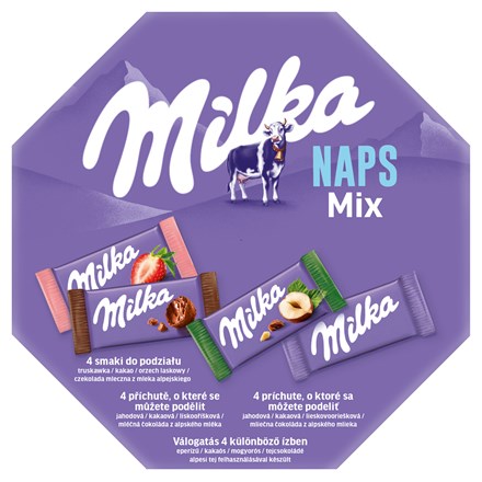 Milka Singles mix výber mini mliečnych čokolád 138 g