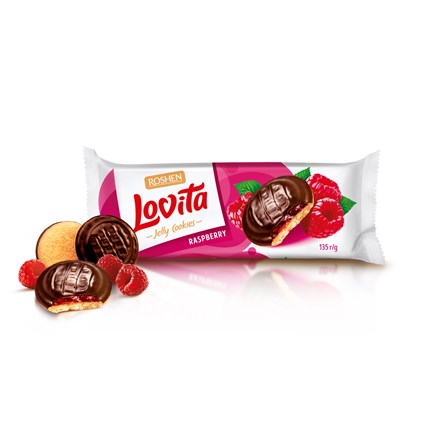E-shop ROSHEN Lovita Čokopiškot malina 135 g