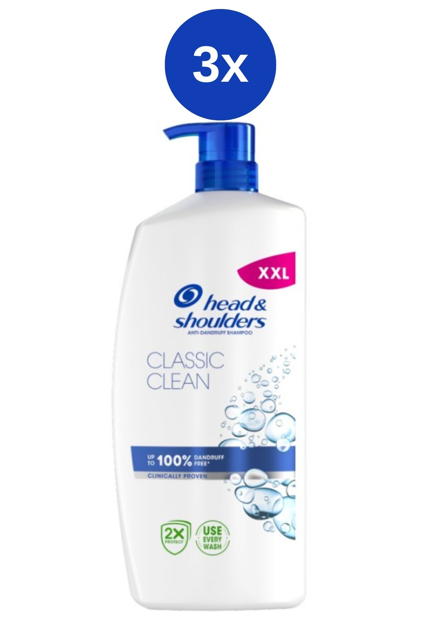 Head & Shoulders 3x800ml Classic Clean dávkovač
