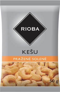 RIOBA Kešu pražené solené 12 x 50 g