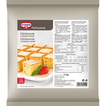 E-shop Dr. Oetker Citrónovník s jahodovými kúskami 1 ks