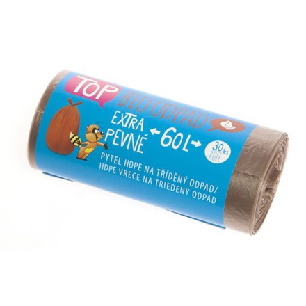 Vrecia na triedený odpad 60L hnedé 30 ks