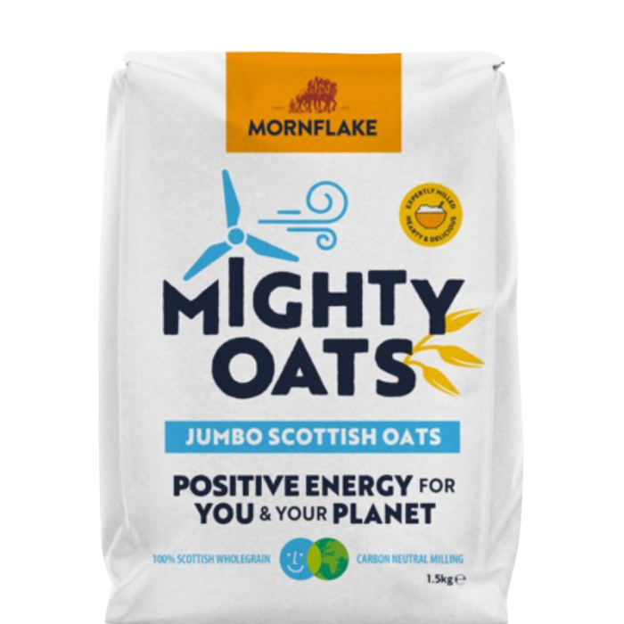 Celozrnné ovsené vločky Scottish Jumbo Oats 1,5 kg - Mornflake