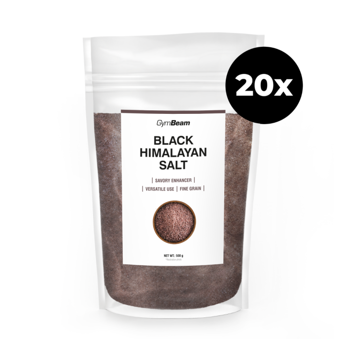 Čierna Himalájska soľ 500 g - jemná - GymBeam