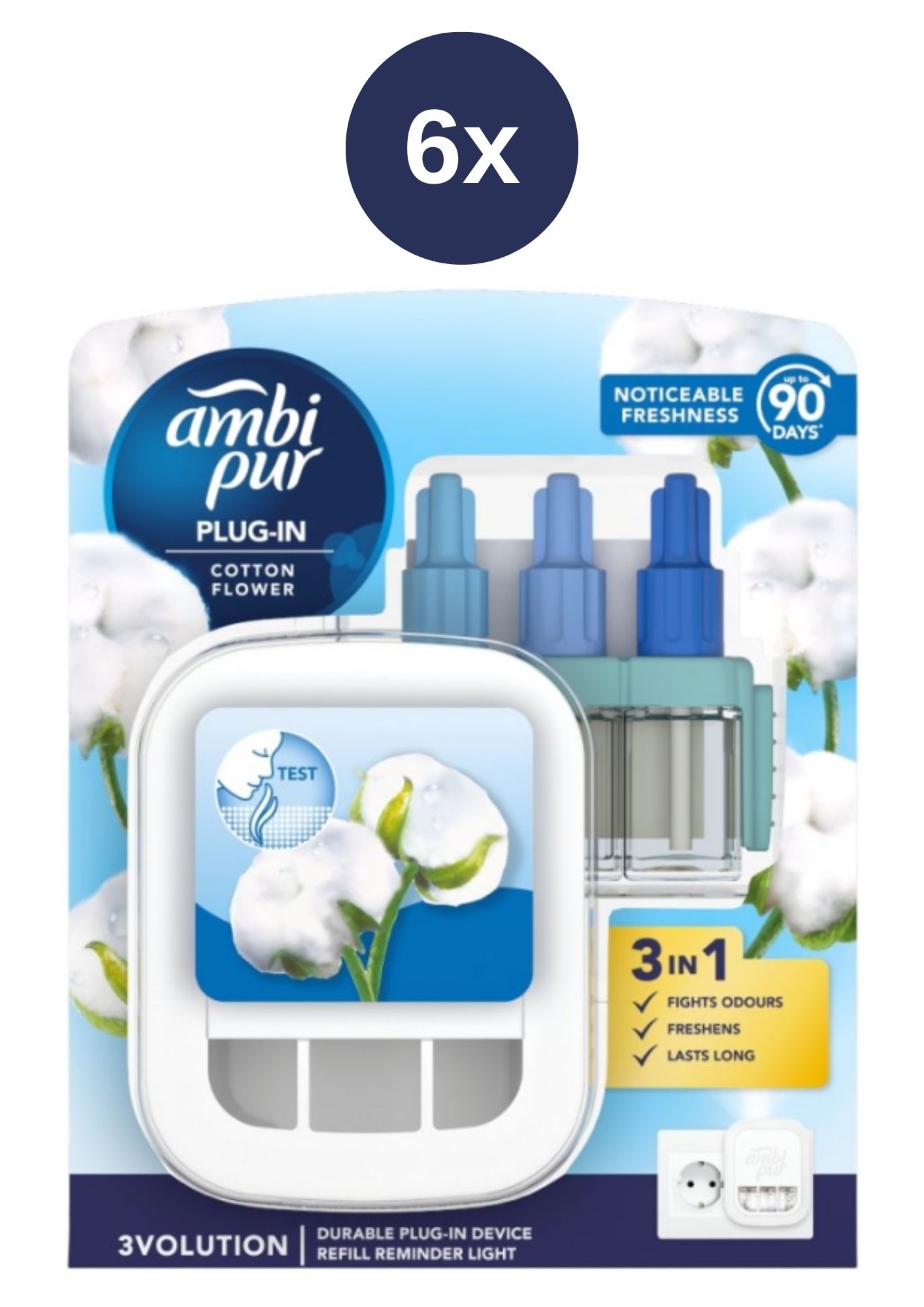 AmbiPur 3vol strojček 6x20ml Cotton