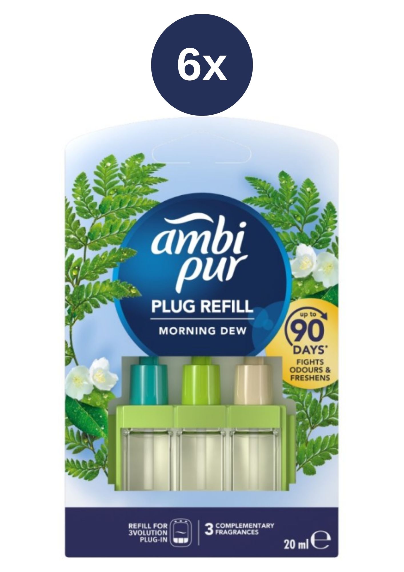 AmbiPur náplň 3vol 6x20ml Morning Dew