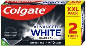 ZUB.PASTA COLGATE ADVANCED WHITE CHARCOAL 2x75 ML