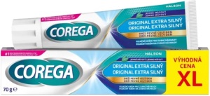 Corega Original extra silný fixačný krém na zubné náhrady XL, 70 g