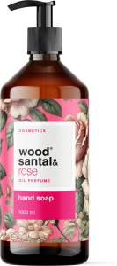 Wood Santal & Rose tekuté mydlo na ruky 1 l, dávkovač