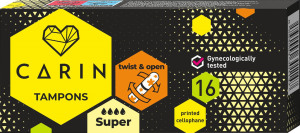 Carin Super dámske tampóny, 16 ks