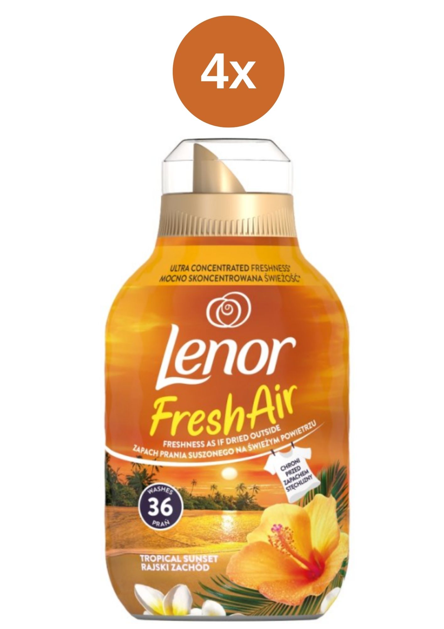 Lenor aviváž Fresh Tropical Sunset 4x504ml/36PD