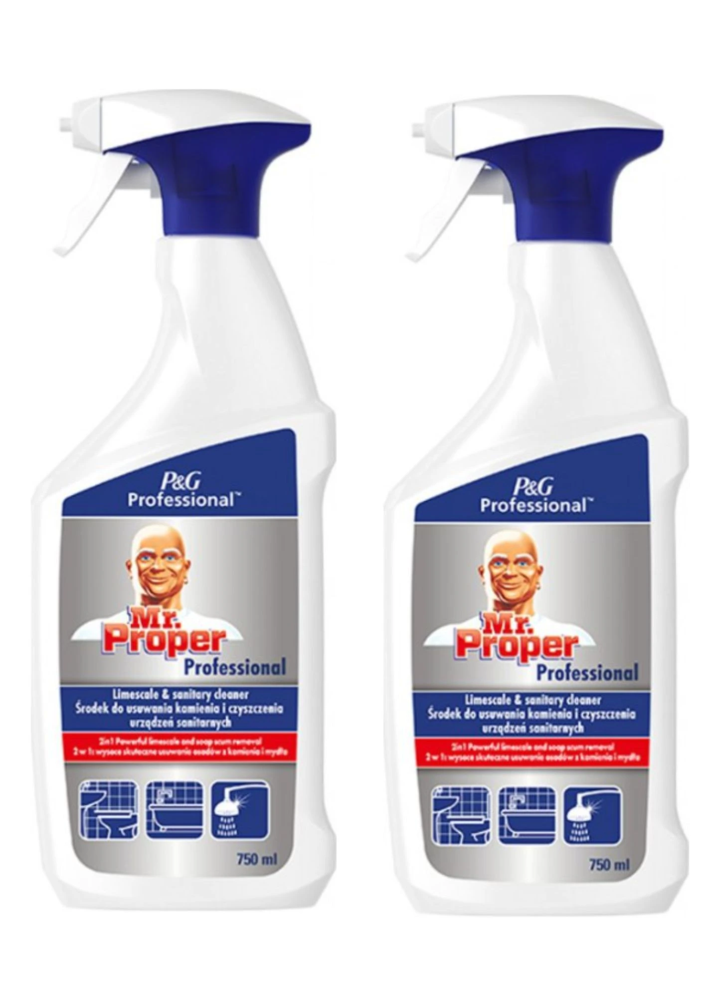 Mr. Proper Professional odstraňovač vodného kameňa 2x800 ml