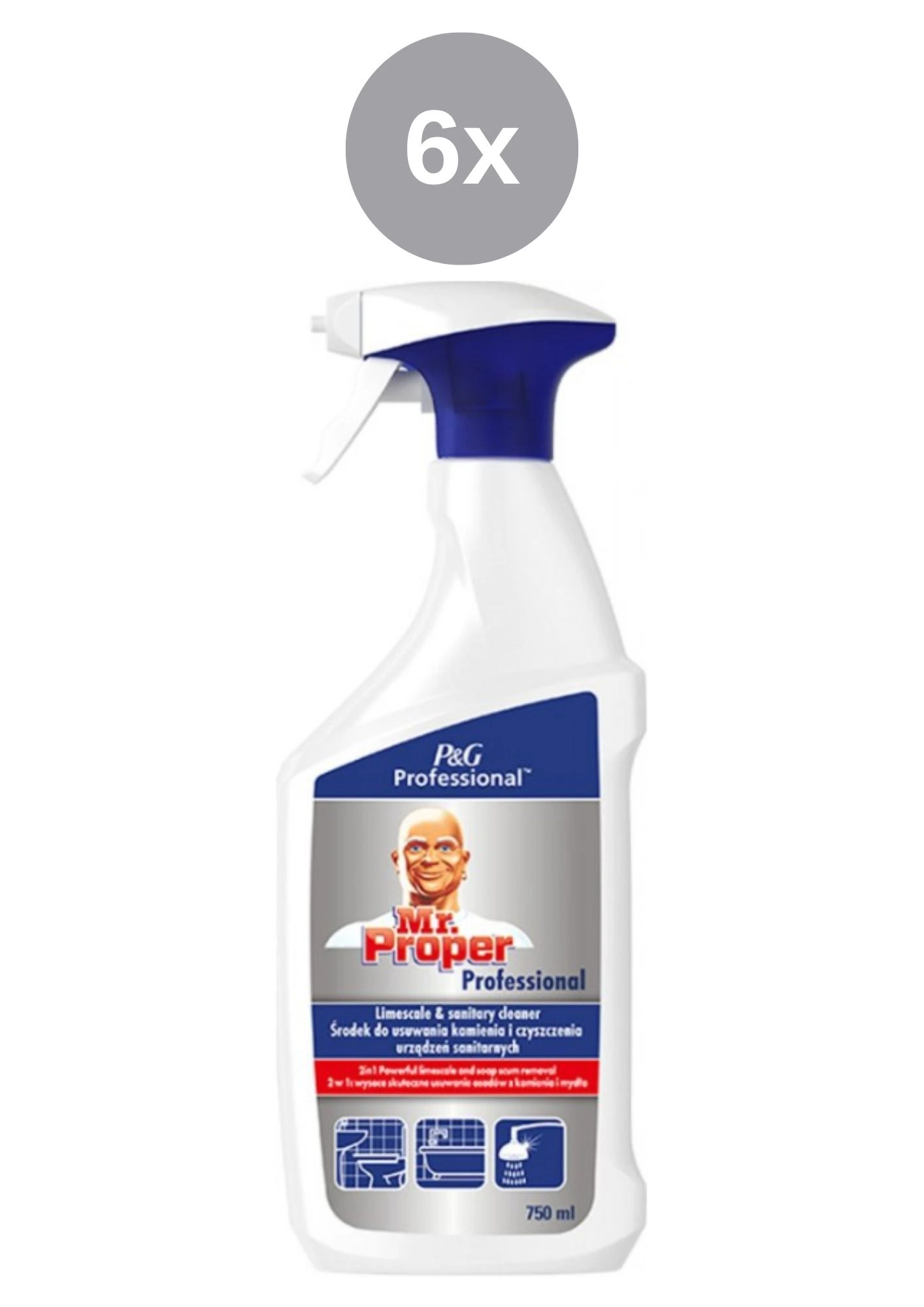 Mr. Proper Professional odstraňovač vodného kameňa 6x800 ml
