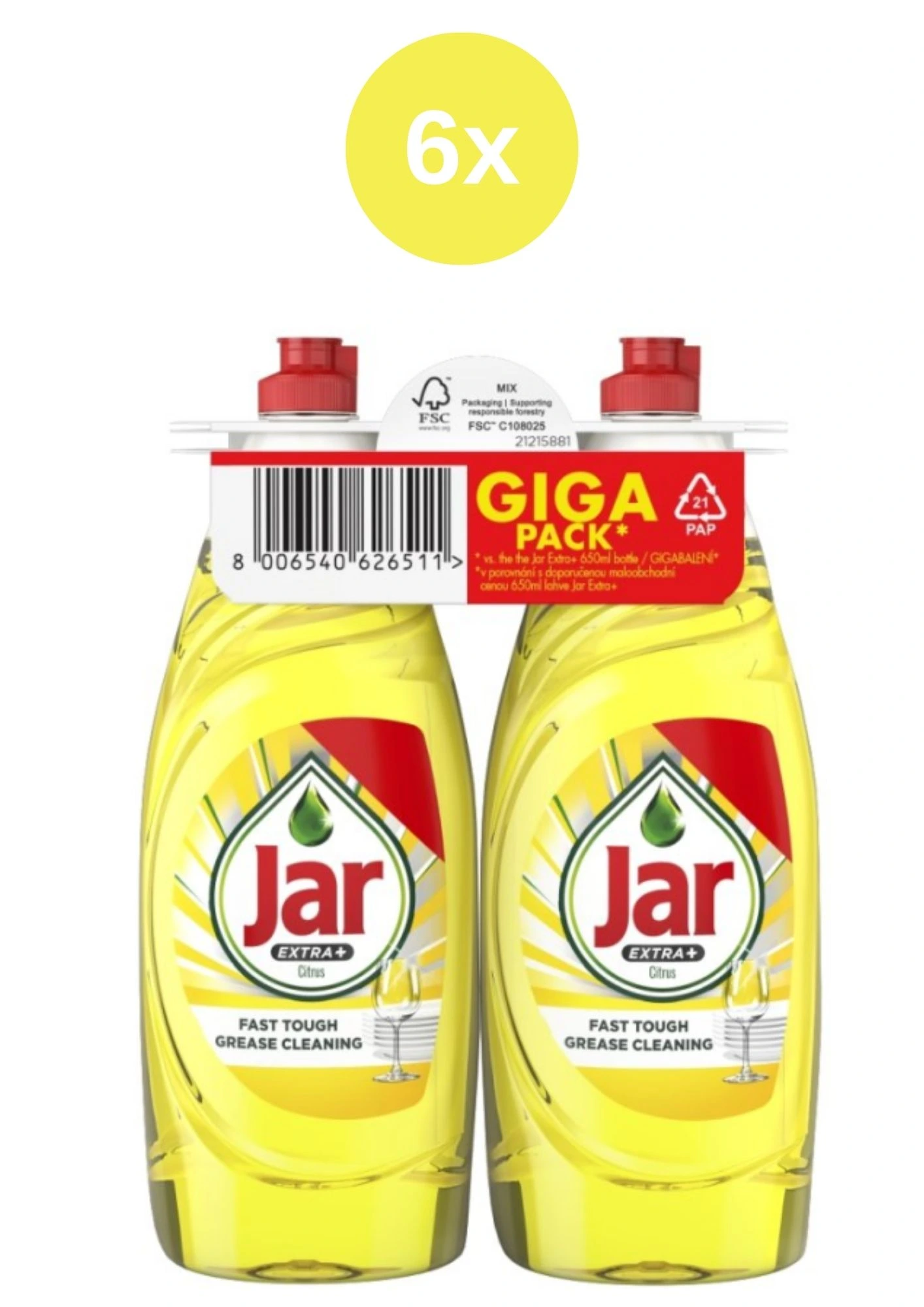 Jar Extra 6x (2x650ml/fol) Citrus