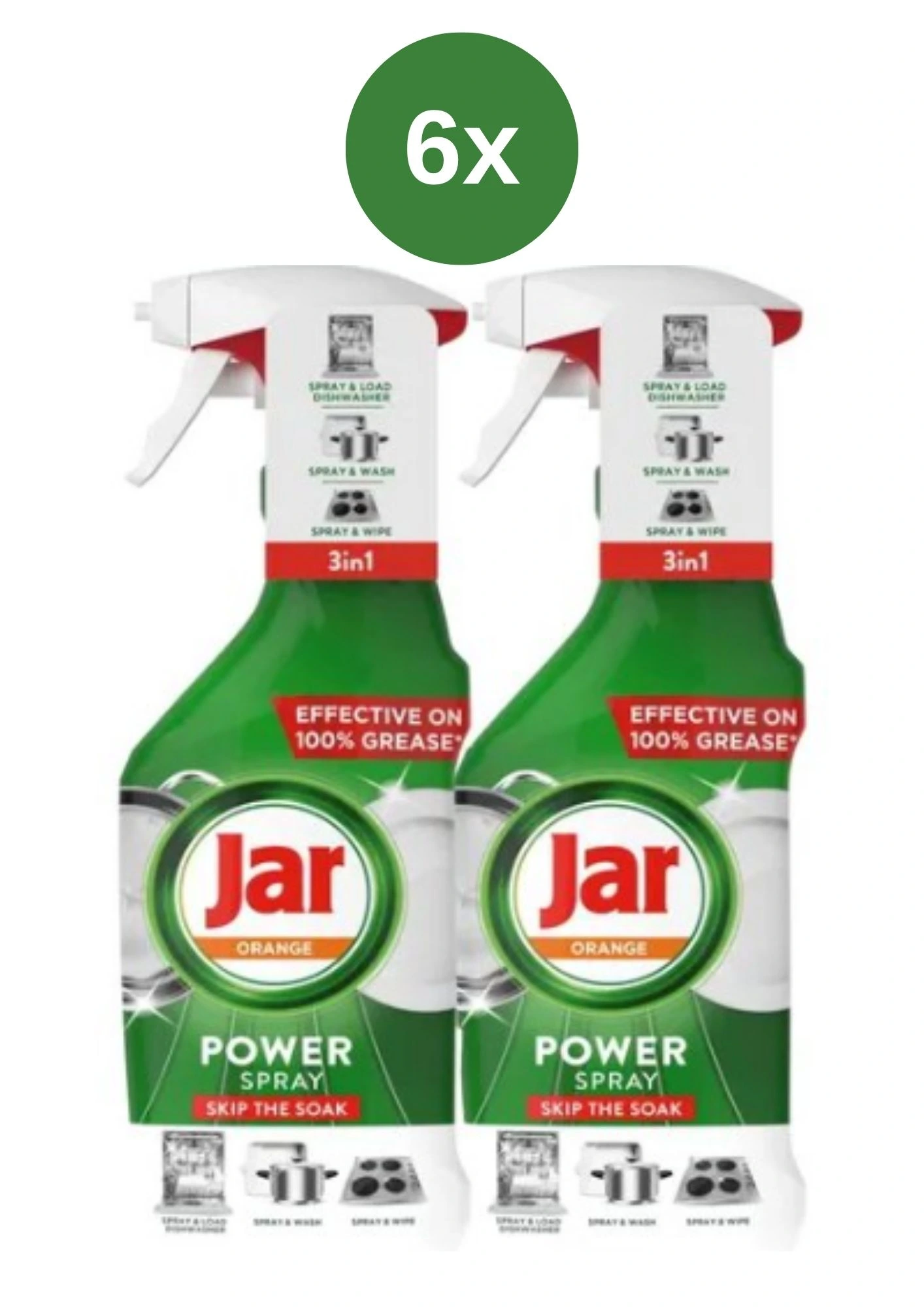 Jar Power Spray do umývačky Orange 3v1 6x (2x500ml)