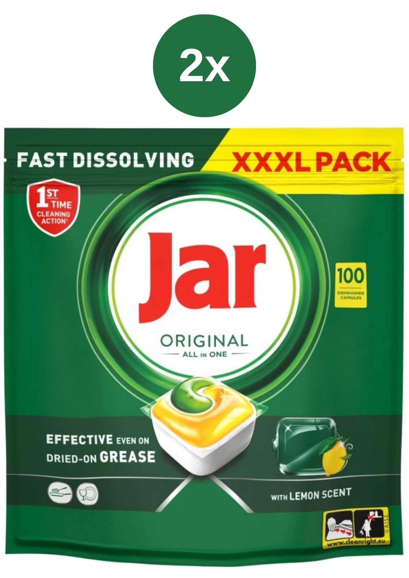 E-shop Jar tab 2x(100ks/bal) Yellow