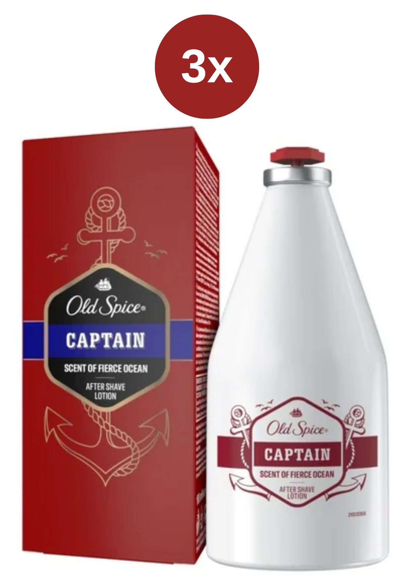 E-shop Old Spice voda po holení 3x100ml Captain