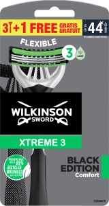 E-shop Wilkinson Sword Xtreme3 Black jednorazový holiaci strojček, 4 ks