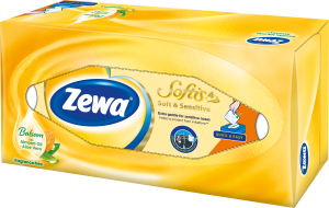 E-shop Zewa Softis Soft & Sensitive Box 4vrstvové papierové vreckovky, 80 ks