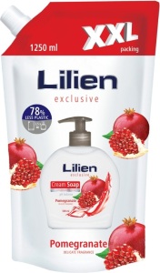 E-shop Lilien tekuté mydlo - Granátové jablko XXL - vrecko 1250 ml