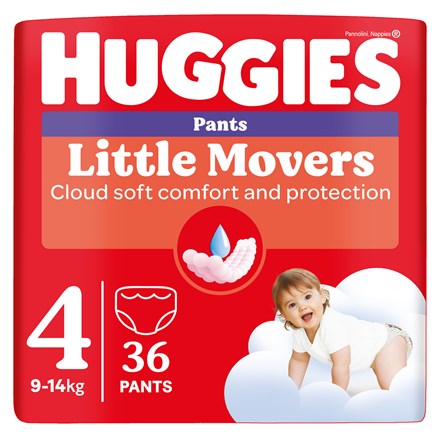 E-shop HUGGIES Little Movers Pants veľ. 4 plienky 36 ks