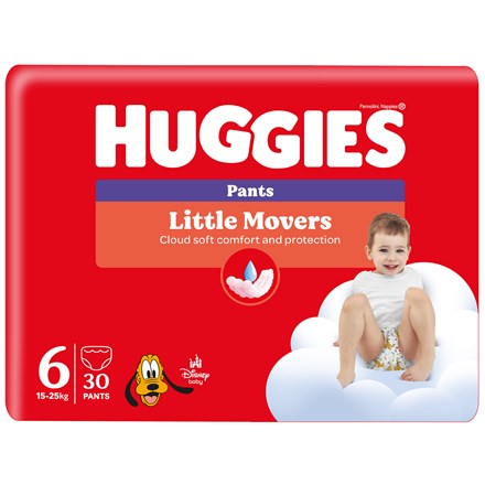 E-shop HUGGIES Little Movers Pants veľ. 6 plienky 30 ks