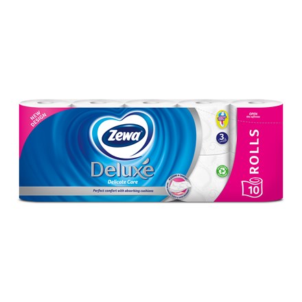E-shop Zewa Deluxe Delicate Care Toaletný papier 19,3 m 3vrstvový 10 ks