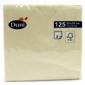 E-shop Duni Obrúsky 33 cm 2vrstvové champagne 125 ks