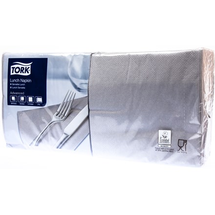 E-shop TORK Obrúsky 33 x 33 cm 2vrstvové šedé 200 ks