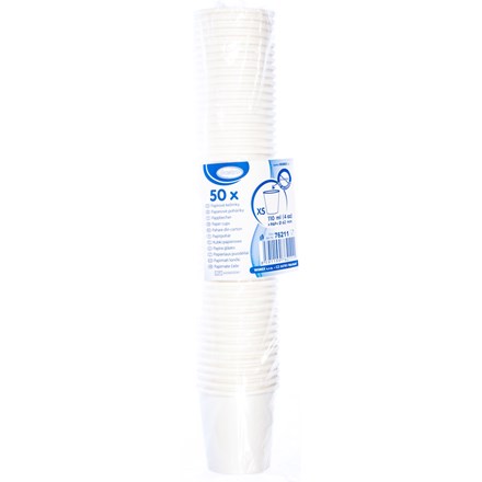 E-shop Téglik 110 ml papierový biely 50 ks
