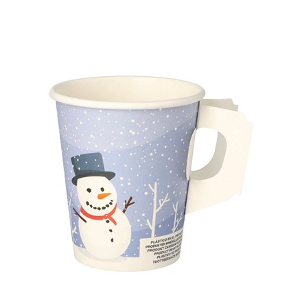 E-shop Téglik s uchom snehuliak 200 ml papierový 50 ks