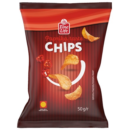 E-shop Fine Life Chips paprika 18 x 50 g