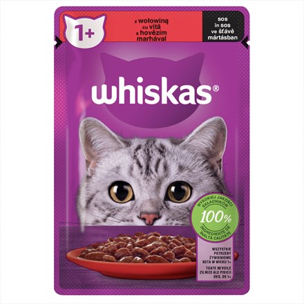 E-shop whiskas Kapsičky pre mačky hovädzie 28 x 85 g