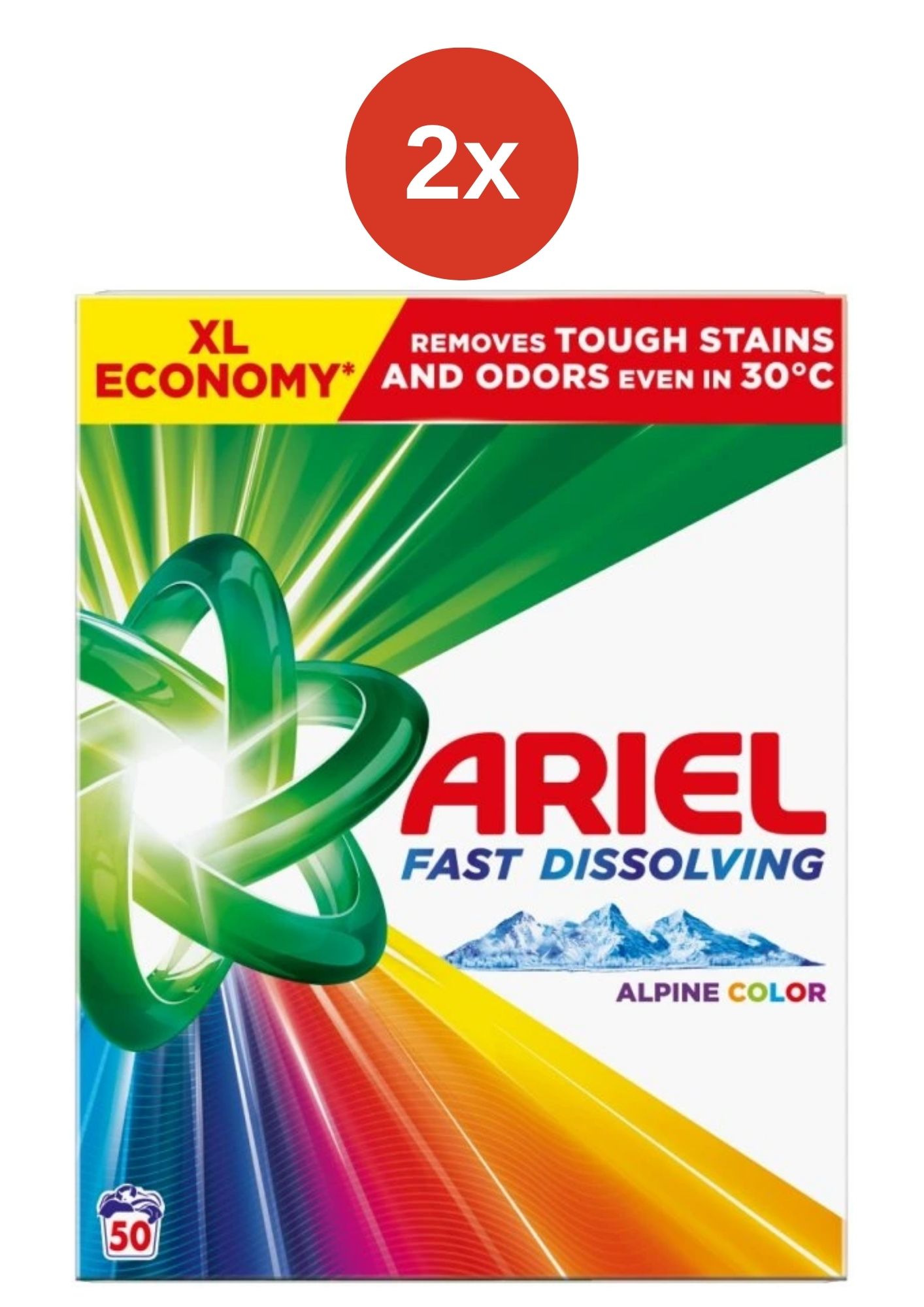 E-shop Ariel prášok Color 2x2.75kg/50PD BOX