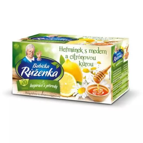 E-shop Babička Ruženka čaj harmanček + med + citrón 40g
