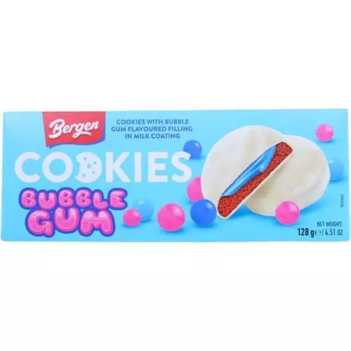 E-shop Bergen cookies bubble gum 128g