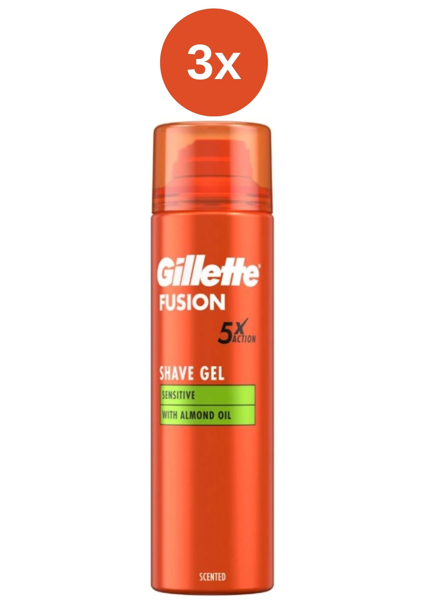 E-shop Gillete Fusion gél 3x200ml Sensitive