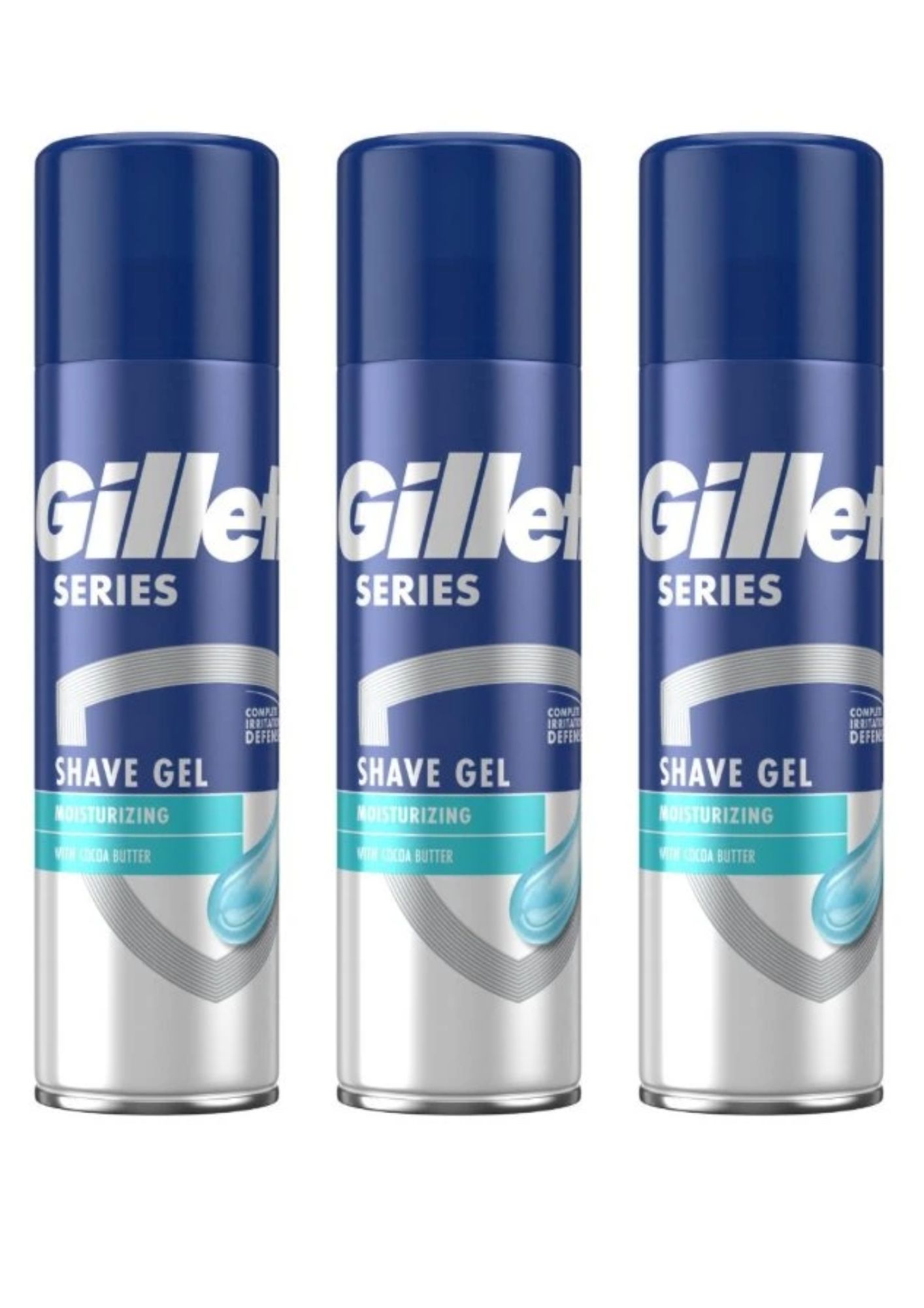 E-shop Gillette Series gél na holenie Moisturizing 3x200 ml