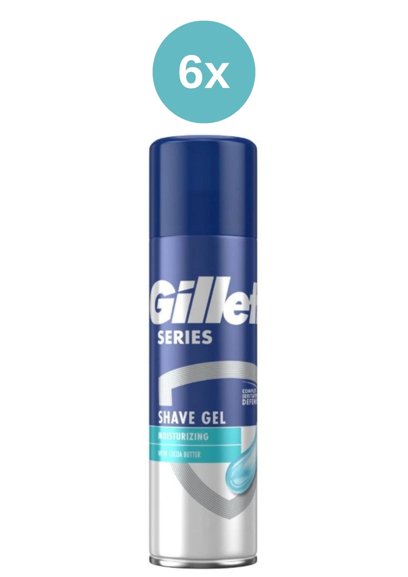 E-shop Gillette Series gél na holenie Moisturizing 6x200 ml